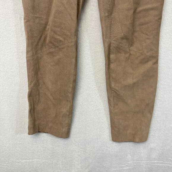 Vintage Lew Magram Collection Suede Pants Size 6 High-Waisted 100% Leather Tan - Picture 8 of 16